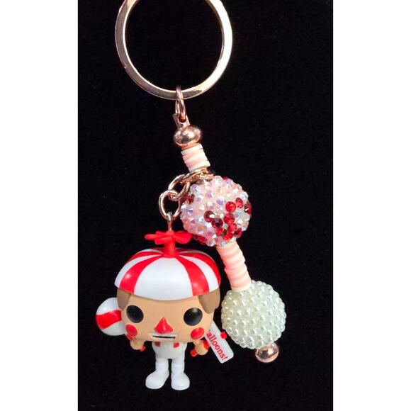 Handmade Beaded Keychain With Mini Figure | One of a Kind - Picture 1 of 8